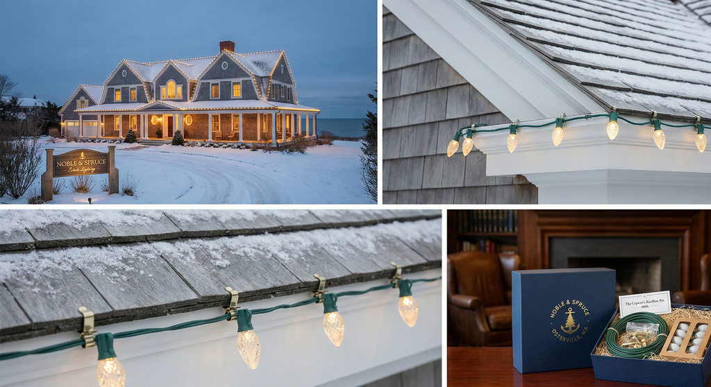 Cape Cod Seaside Christmas String Lights – Solar, Waterproof, Multi-Color Holiday Modes