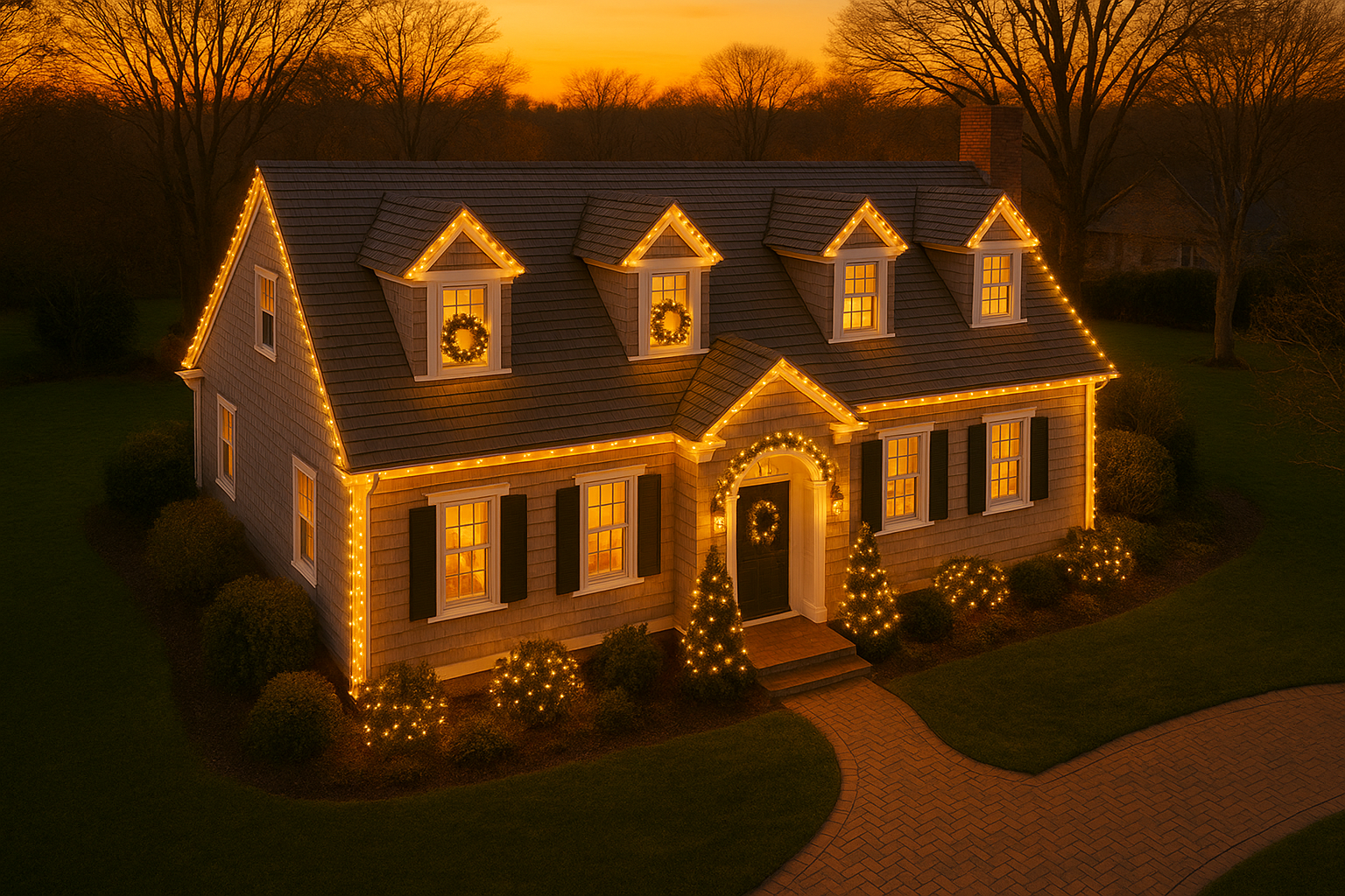 Cape Cod Seaside Christmas String Lights – Solar, Waterproof, Multi-Color Holiday Modes